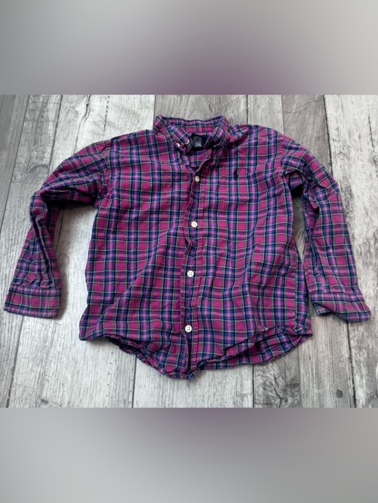 Ralph Lauren Other - Polo Ralph Lauren Boys 4T Red Plaid Button Front Long Sleeve Cotton Shirt Preppy